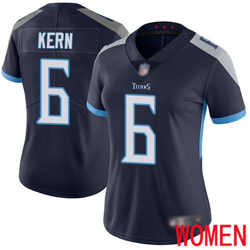 Tennessee Titans Limited Navy Blue Women Brett Kern Home Jersey NFL Football #6 Vapor Untouchable